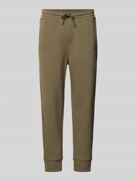 Spodnie dresowe o kroju regular fit z mieszanki bawełny model JT_Union Hadiko' Boss Green