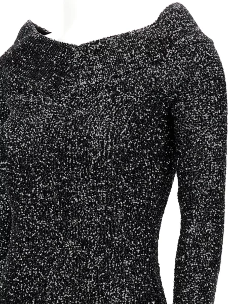Lung pulover Stella Mccartney cu paiete negru