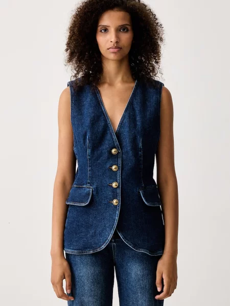 Luisa Spagnoli vestă pentru femei din denim Selettivo