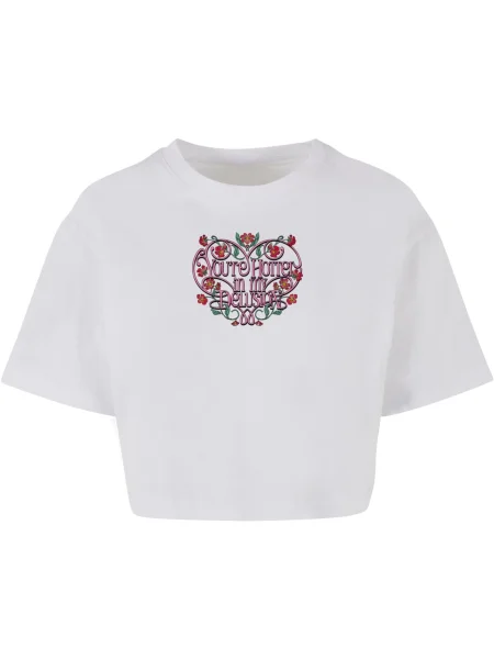 Miss Tee Tricou Hotter Delusion albastru deschis / roz / roz închis alb