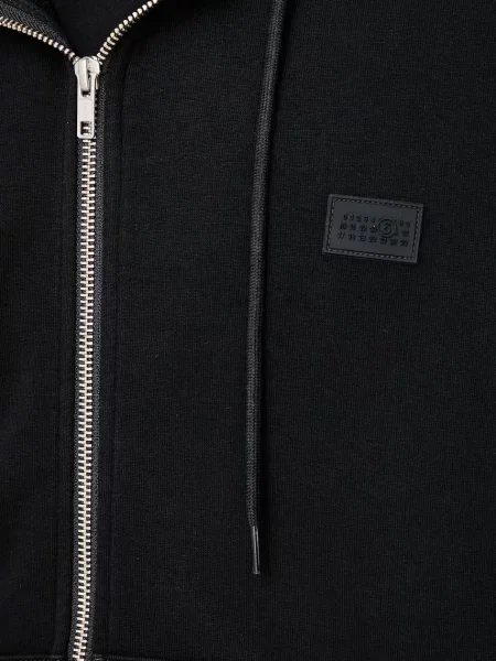 Maison Margiela кофта на застібці з капюшоном з бавовною