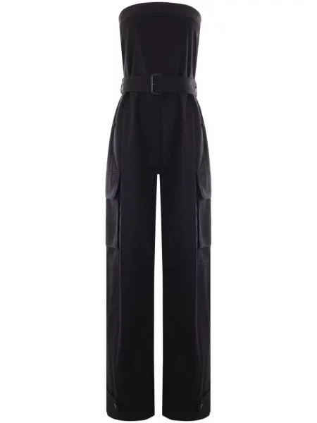 Kombinezon Saint Laurent bez ramiączek czarny