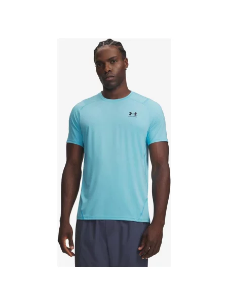Koszulka z krótkim rękawem Under Armour HeatGear Fitted jasny S niebieski