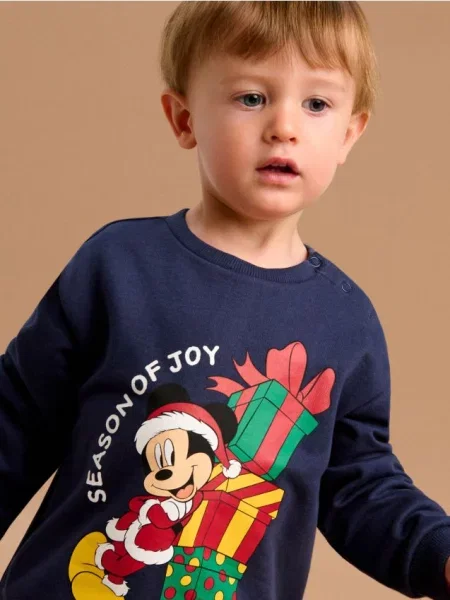 Sinsay Mikina typu crewneck Mickey Mouse námořnická modrá