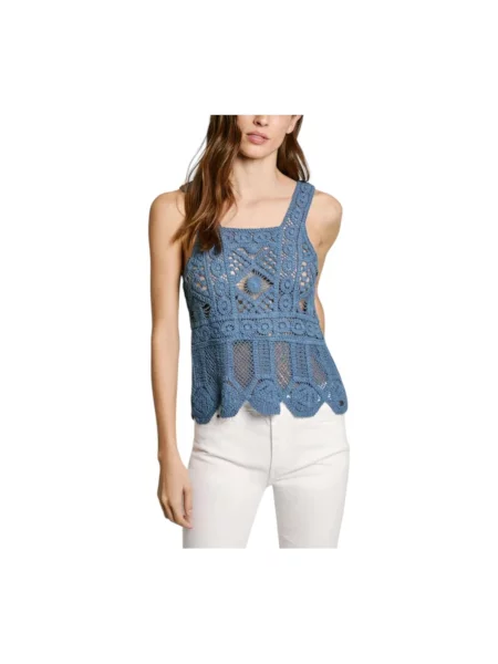 Top Pepe Jeans niebieski