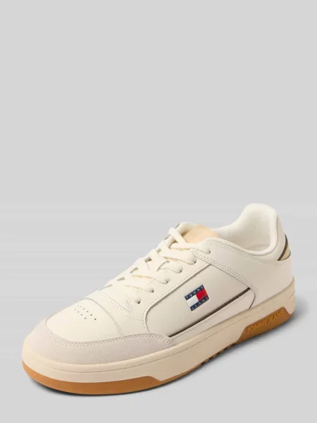 Sneakersy ze skóry welurowej z nadrukiem z logo Tommy Jeans