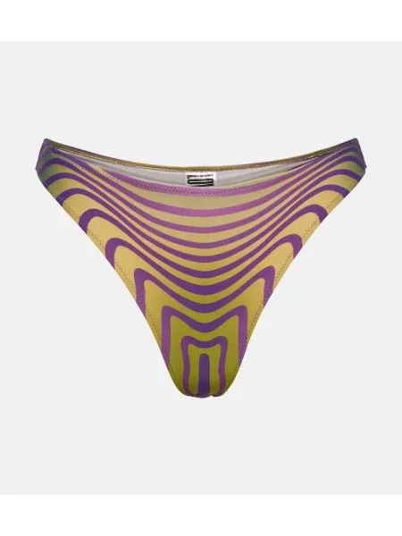 Bikini Jean Paul Gaultier z wysoką talią z nadrukiem zielony