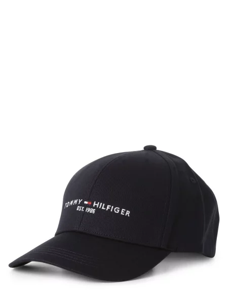 Czapka z daszkiem z wyhaftowanym logo Tommy Hilfiger niebieska