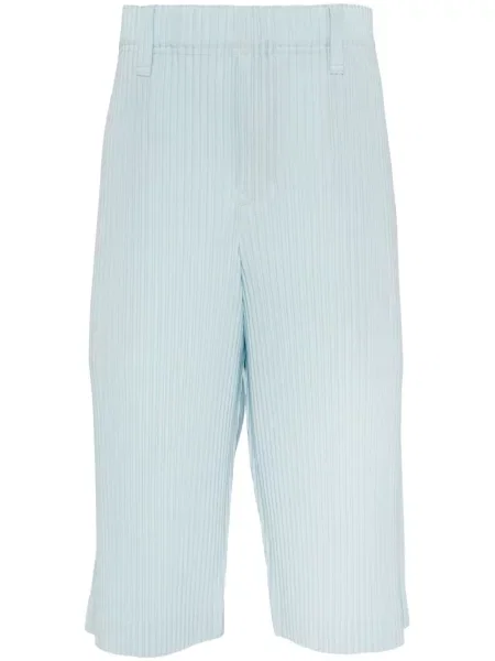 Saténové kraťasy Homme Plissé Issey Miyake modré