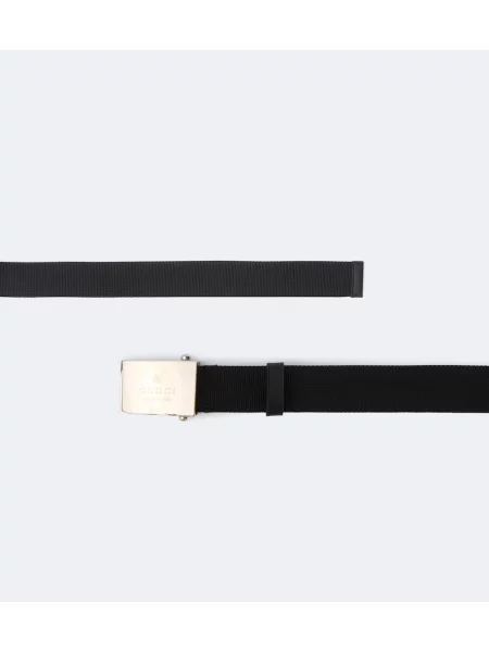 Cu centură curea Gucci din canvas negru