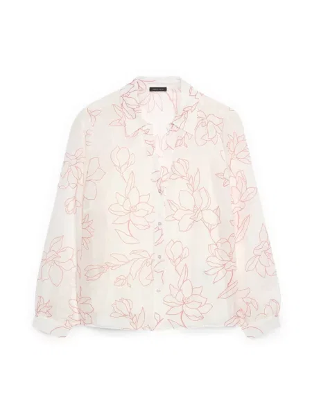 Koszula w kwiaty Fiorella Rubino w kwiatki biała
