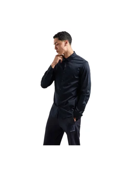 Koszula Armani Exchange niebieska