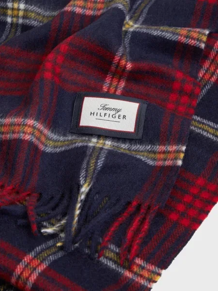 Шерстяной клетчатый шарф Tommy Hilfiger