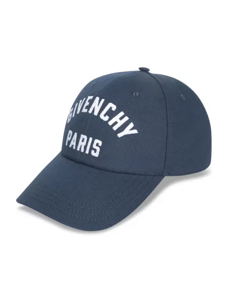 Jedwabna czapka z daszkiem Givenchy niebieska