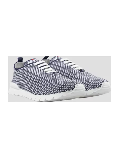 Sneakersy Kiton skórzane niebieskie