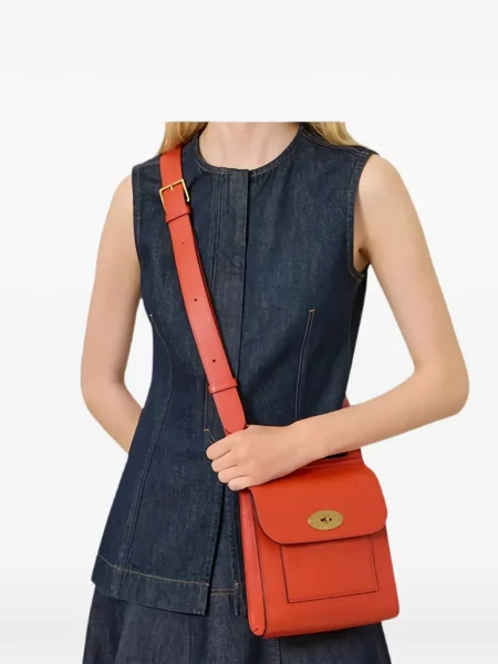 Geantă Mulberry din piele portocaliu