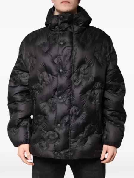 Matlasat geacă Dolce & Gabbana cu autograf negru