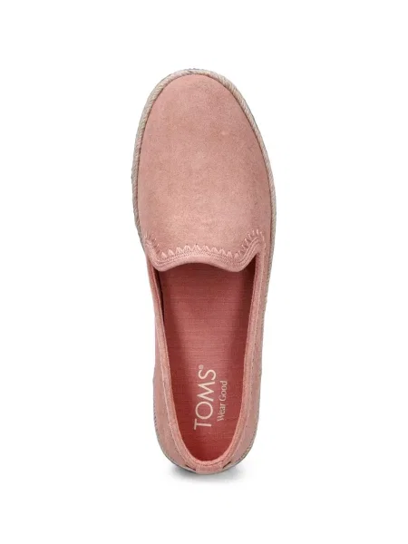 Espadrile Toms din piele de căprioară roz