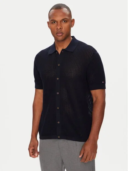 Tommy Hilfiger Košeľa Tmavomodrá