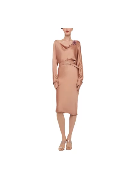 Sukienka Norma Kamali brązowa