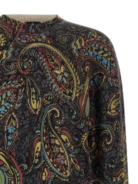 Pulover Etro cu model paisley negru
