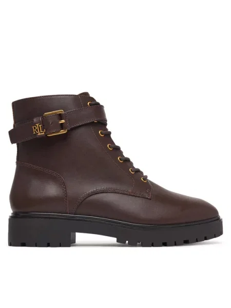 LAUREN RALPH LAUREN Ghete Allyson Logo Bo Bte închis maro