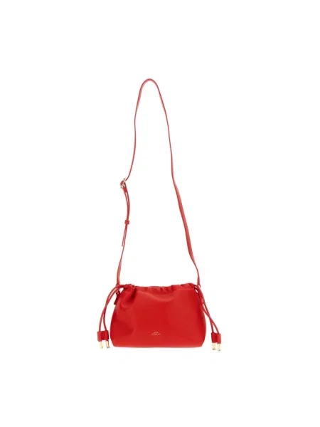 Mała mały torebka skórzana A.p.c. czerwona