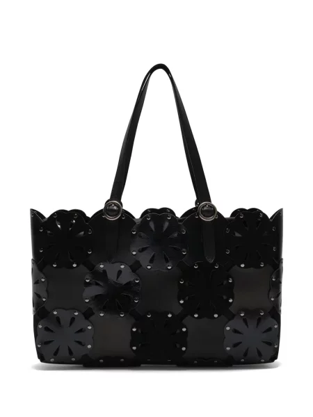 Geantă shopper Maliparmi cu model floral negru