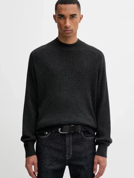 Filippa K pulover de lână light cu turtleneck gri