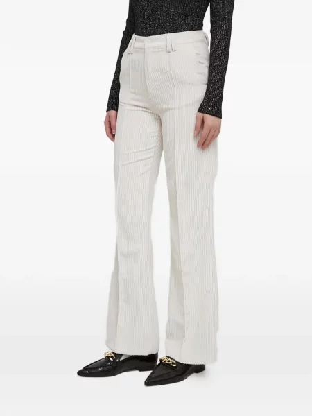Spodnie dzwony Benetton sztruksowe dzwony białe