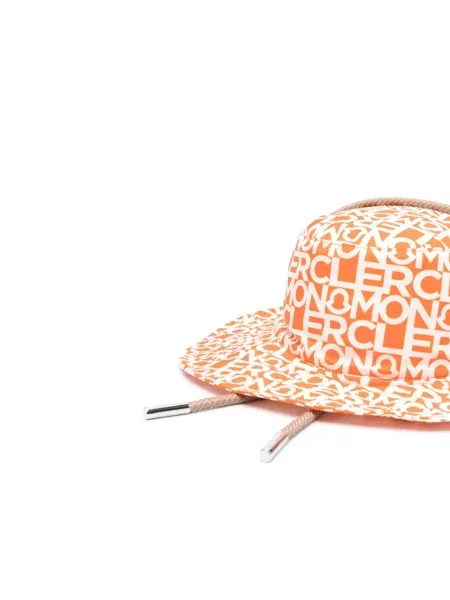 Raštuota skrybėlė Moncler oranžinė