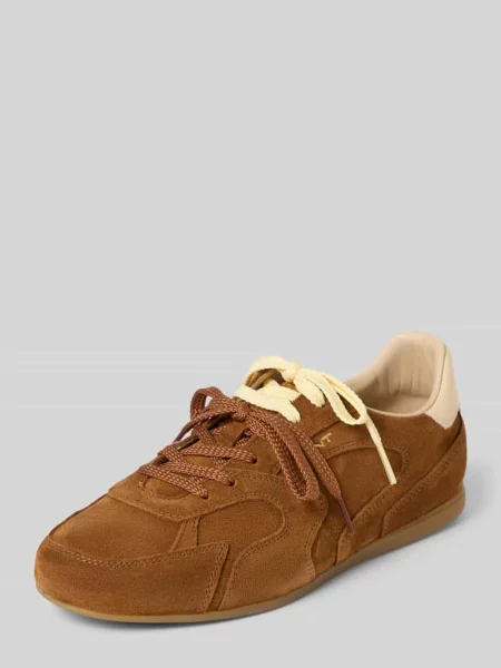 Sneakersy ze skóry z detalem z logo Model Sperly' Gant brązowe