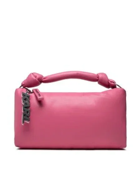Geanta de piele Karl Lagerfeld din piele roz