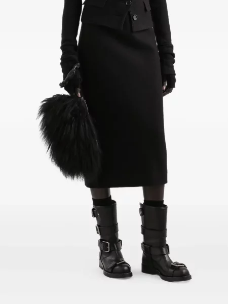 Fustă midi Dolce & Gabbana de lână negru