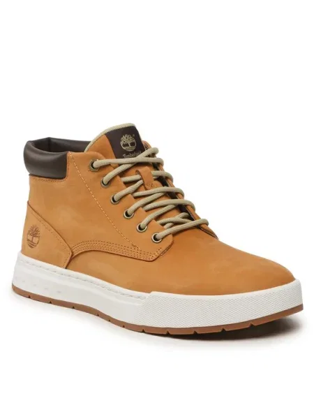 TIMBERLAND Bocanci cu șireturi Maple Grove maro închis / curry galben