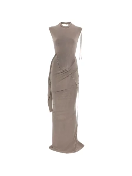 Sukienka maxi Ottolinger drapowana wiązana garniturowa szara