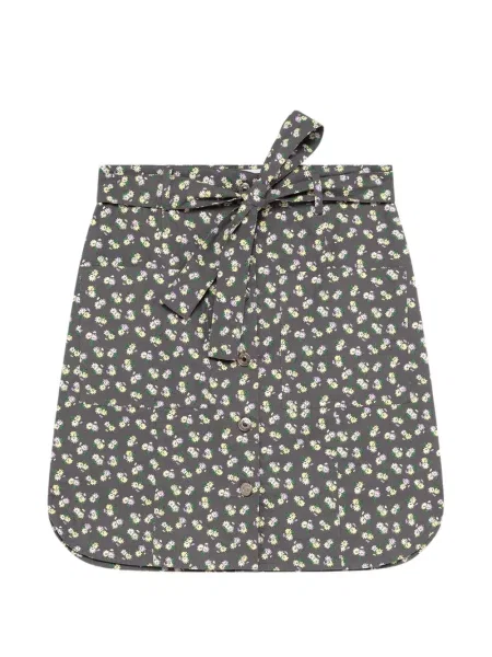 Fusta mini Msgm cu model floral cu imagine gri