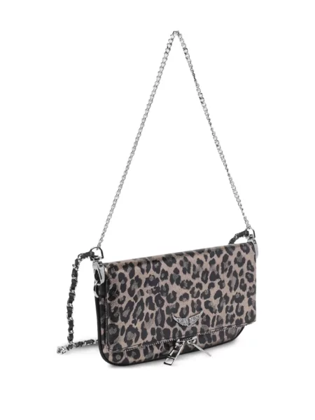 Geantă Zadig&voltaire cu model leopard gri