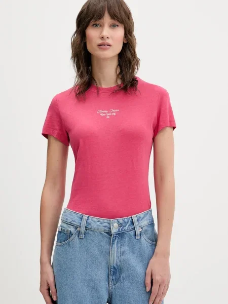 Тениска Tommy Jeans дамска червено