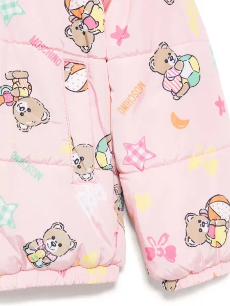 Kurtka dziecięca Moschino różowa