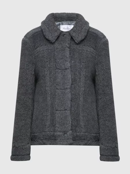 Куртка Teddino з вовни і шовку Max Mara сіра