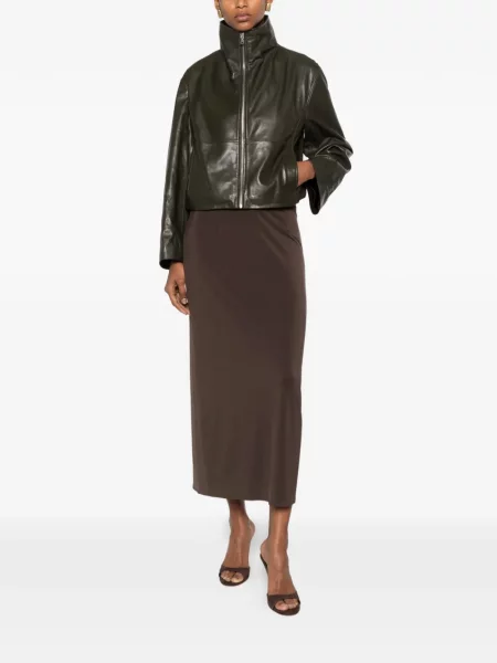 Geanta de piele Nour Hammour verde