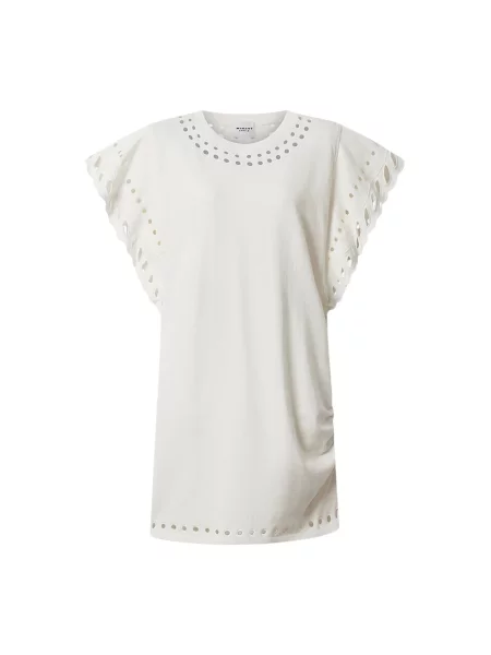 Krótka sukienka koszulowa Marant Etoile beżowa