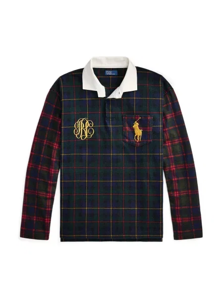 Polo Ralph Lauren Πουλόβερ σκούρο μπλε / κίτρινο / σκούρο πράσινο κόκκινο