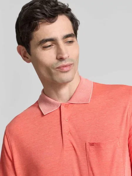Koszulka polo o kroju regular fit z brustaszą Christian Berg Men