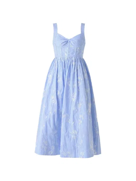 Sukienka Hunter Bell w paski niebieska