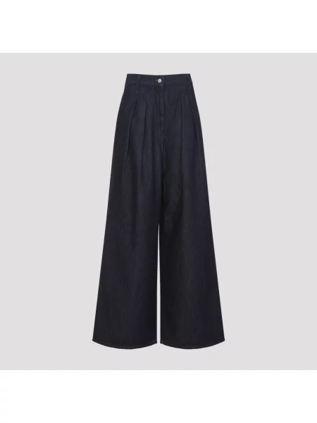 Szerokie jeansy Dries Van Noten niebieskie