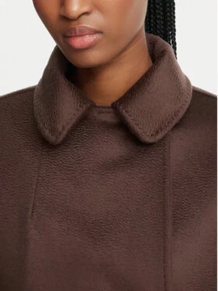 Vlněný kabát Weekend Max Mara hnědý