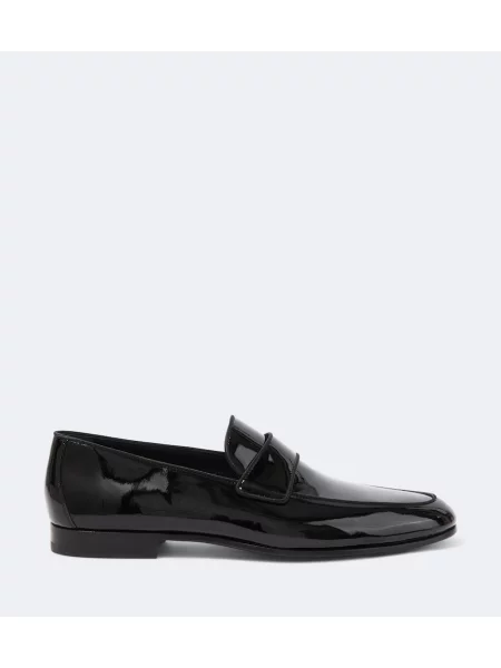 Pantofi loafer Magnanni din piele de lac negru