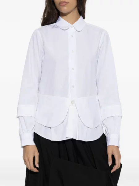 Cămașă Noir Kei Ninomiya cu volane alb